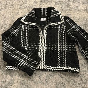 Black and White Plaid Blazer